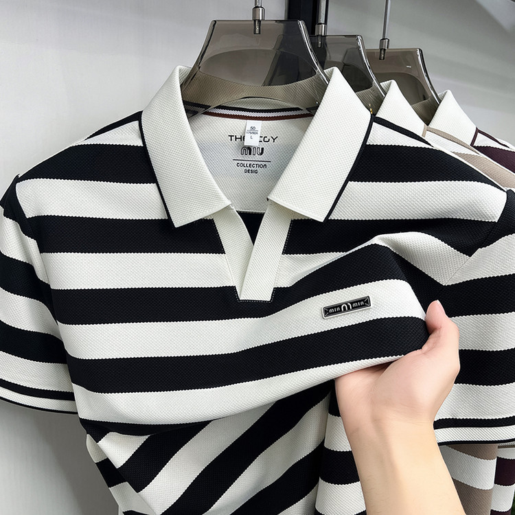 Turn-Down Collar Loose Cotton Urban Style Summer Polo Shirt