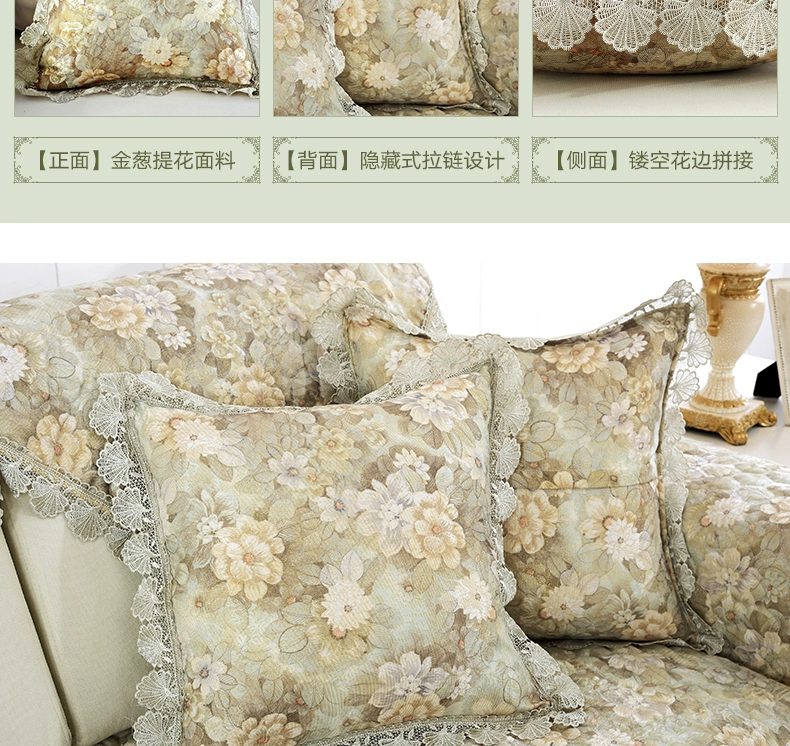 Hàn Quốc vườn hoa gối bìa thắt lưng gối đệm gói bìa bởi phong cách châu Âu sofa gối vuông ô tô Hàn Quốc - Trở lại đệm / Bolsters chăn gối 2 trong 1