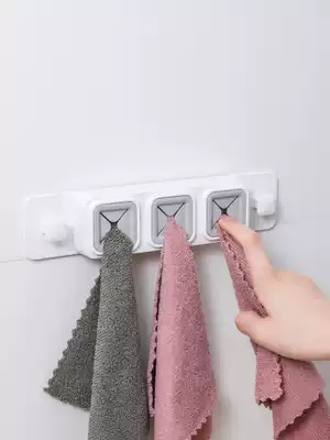 Japanese brand towel adhesive hook non-hole wall-mounted handkerchief towel clip storage dish cloth storage adhesive hook