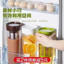 Japanese cold kettle household refrigerator high temperature sealed large capacity cold kettle plastic bubble teapot cold coffee cup