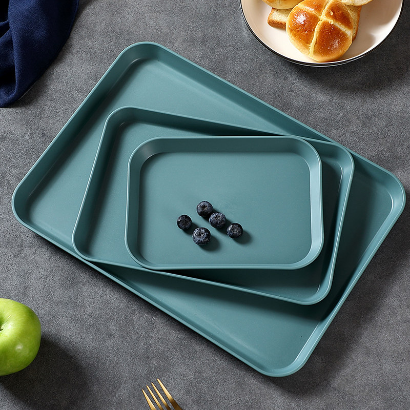 Dinner Plate Tea Tray Living Room Cup home Rectangular Drain Cup Cups Nordic Ins Plastic Fruit Tray
