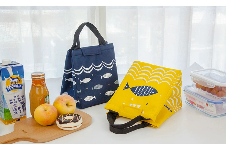 Túi cách nhiệt Túi Bento Tote Canvas lớn với gạo Túi tote Túi đựng đồ ăn trưa không thấm nước Túi cách nhiệt Túi đựng đồ ăn trưa - Hộp cơm điện sưởi ấm