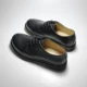 Phong cách Anh 3 lỗ Giày Martin nam thấp cổ cao màu bóng tròn mũi tròn giày da công cụ giày dụng cụ Xu hướng giày nam đầu to phong cách Hồng Kông - Giày thấp