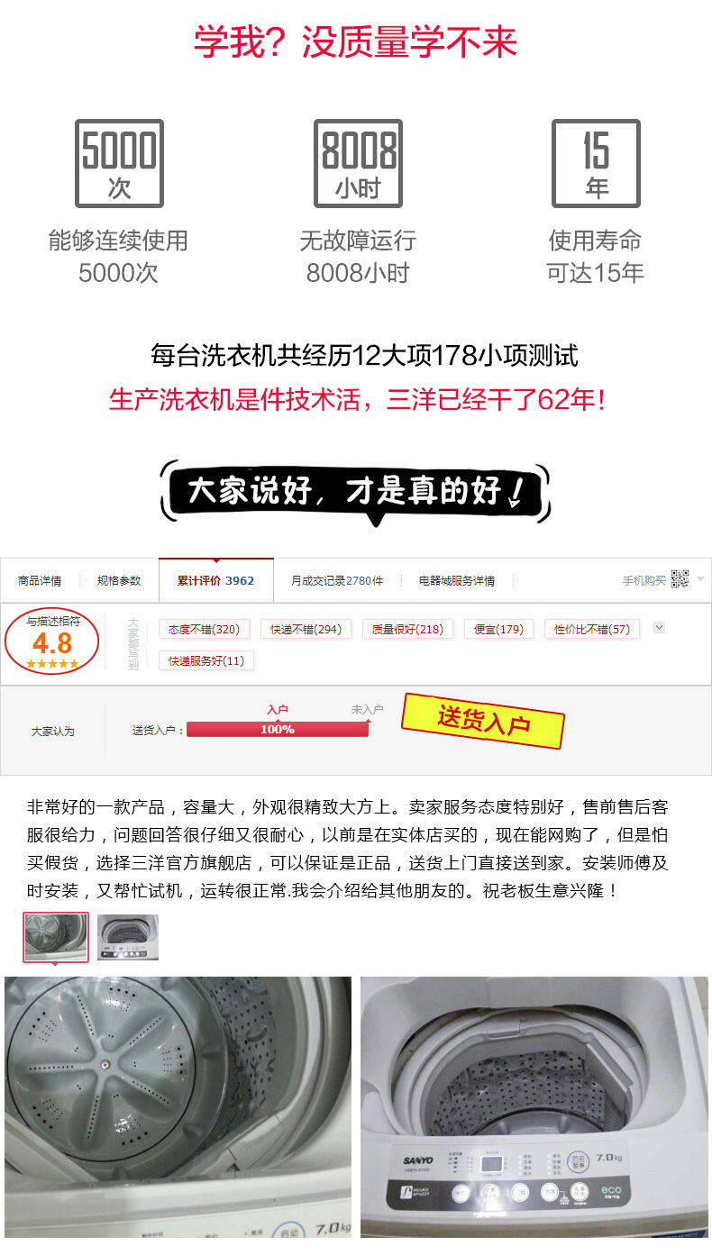 Sanyo XQB70 三洋 S750Z 7公斤全自动波轮洗