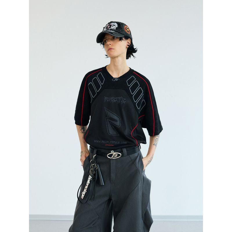 Peoplestyle Original Racing Quick-Drying T-Shirt, Sporty Breathable Loose Jersey, Motorcycle Cycling Jersey, Short-Sleeved