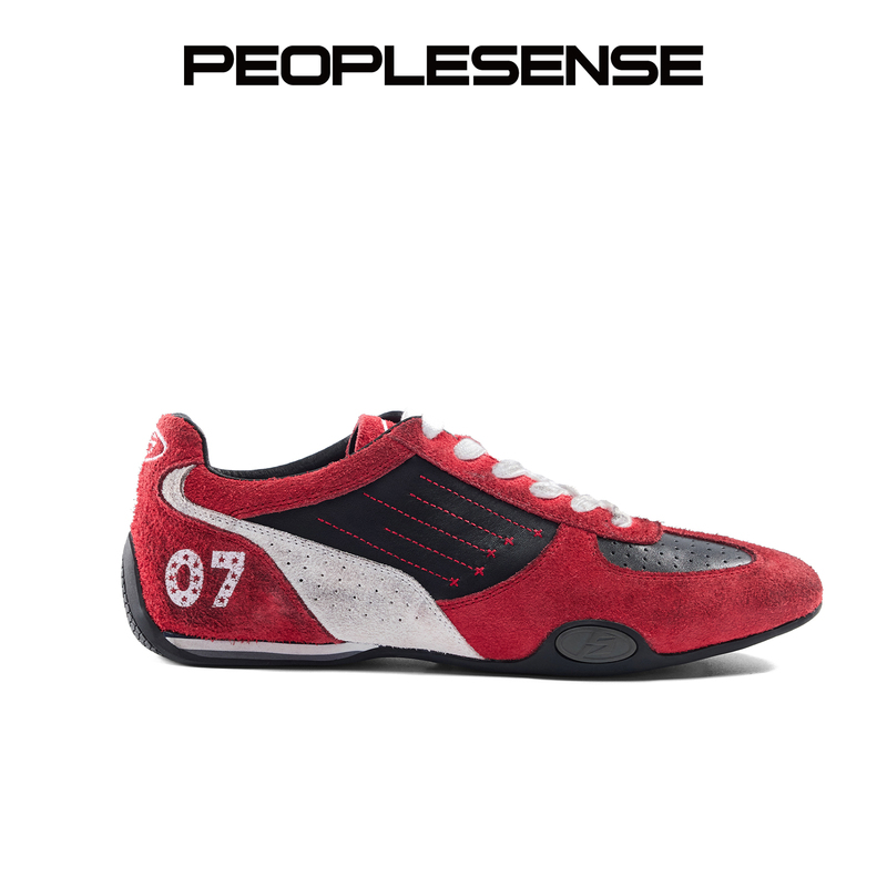 Peoplesense Racing Thin-Soled T-Toe German Training Shoes, Cow Suede Stitching 07 Embroidery Retro Breathable Sneakers