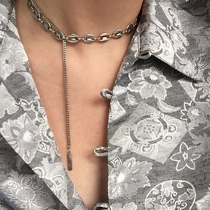 French tide JUSTINE new splicing pig nose chain European and American trendy lock bone chain choker necklace woman