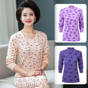 Thu váy girlwear mặc một đơn mảnh mẹ quần áo bên trong đáy bông áo len áo khoác quần áo bông len cao cổ già mặc.