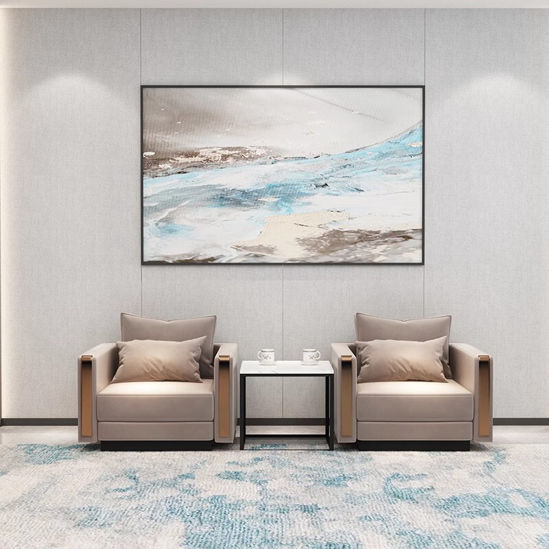 Modern Simple Office Sofa, High-End Business Hotel Vip Conference Room Reception and Negotiation Single Sofa Chair