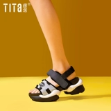 缇塔 Tide, летние модные спортивные сандалии, пляжная обувь на липучке, сезон 2021
