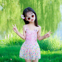 Kids Swimsuit Girl 2022 Net Red Mermaid Baby Beach One-Piece Swimsuit Beach Beach Resort Swimsuit