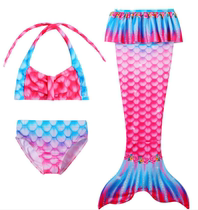 Mermaid tail dress swimsuit children little girl split swimsuit girls baby princess bikini set
