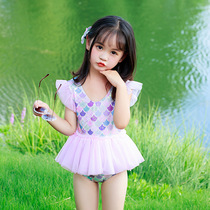 Mermaid dress childrens swimsuit one-piece foreign baby girl one-year-old princess skirt swimsuit summer girls swimsuit