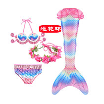 Girls Mermaid Tail 2022 New Swimsuit Baby Clothes Set Kids Bikini Princess Dress