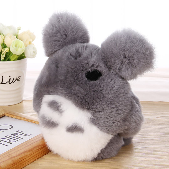 Totoro Korean cute plush bag car key pendant school bag keychain female key chain key ring female model