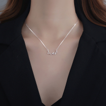 925 sterling silver LOVE diamond necklace light luxury niche design sense choker 2021 new female temperament