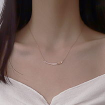 Smile necklace female niche design sense light luxury senior sense rose gold choker female simple temperament 2020 New
