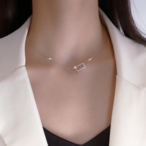 Light luxury High sense square necklace female niche design sense simple cold temperament female Net red explosive choker women