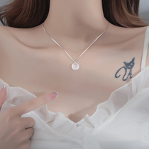 925 sterling silver white chalcedony necklace light luxury niche ins style deer have your choker 2021 new female