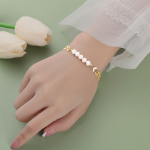 925 sterling silver leaf pearl bracelet ins niche design senior sense girlfriends handwear female 2021 New Personality