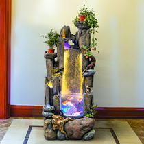 Rockery water fountain Villa Living room Dining room decoration Balcony Creative Feng Shui wheel Lucky transfer ball Home decoration