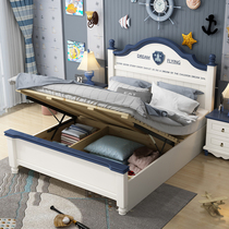 American childrens bed boy single bed 1 5 meters teens 1 35 meters bed Prince bed 1 2 meters bed storage bed