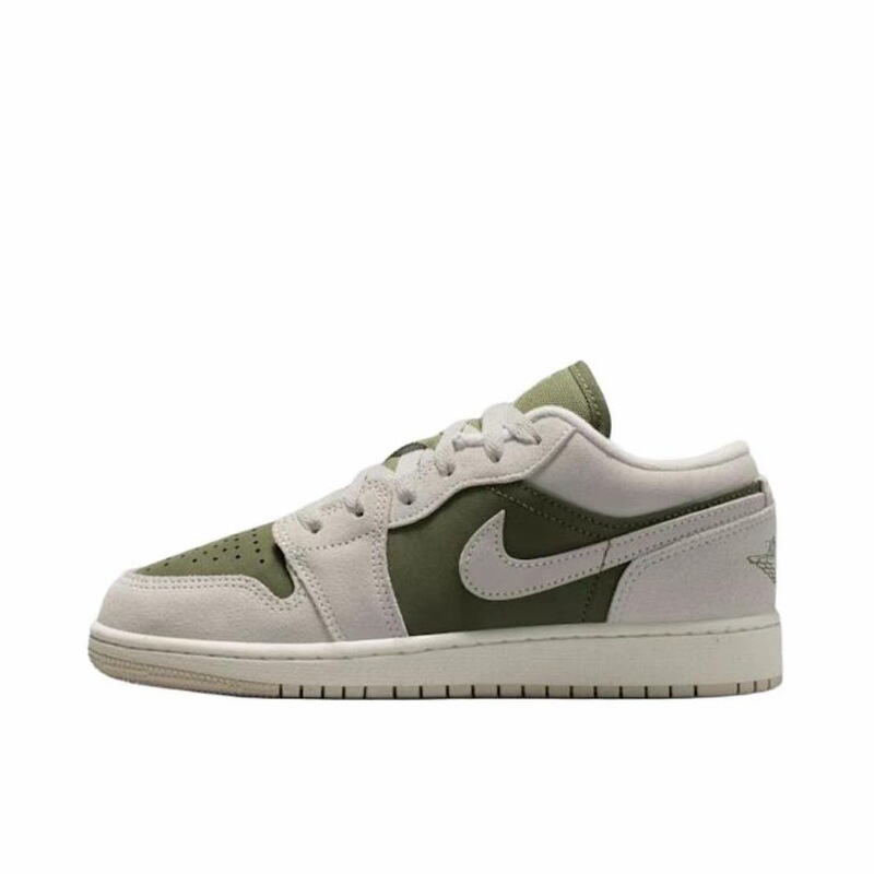 Air Jordan 1 Sneakers, Sports Casual Shoes, Retro Trendy Support Synthetic Leather, Big Kids/Grey/