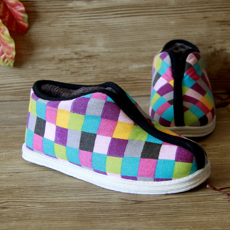 New women's fashion winter bulgarian velvet women's shoes lazy feet single beam old Beijing thousand-layer cloth bottom cotton cotton shoes