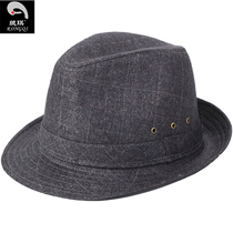  Top hat Spring and summer mens middle-aged and elderly jazz hat Casual hat Grandpa hat Dad hat Old man hat