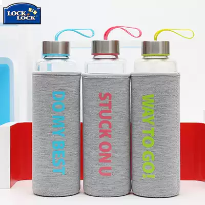 Lottone buckle heat-resistant glass sports portable water cup kettle cup set tea cup Water Bottle Cup LLG662