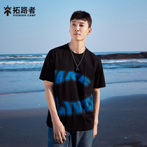 Pathway 2022 new short - sleeved t - shirt male cotton summer loose casual tide letter printed half - sleeve shirt