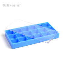 Clock repair tool 18-compartment parts box with transparent lid storage box