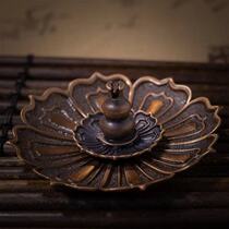 Lotus three-piece set of incense plug incense holder incense tray incense plate incense plate incense plate incense hoist alloy incense burner household incense