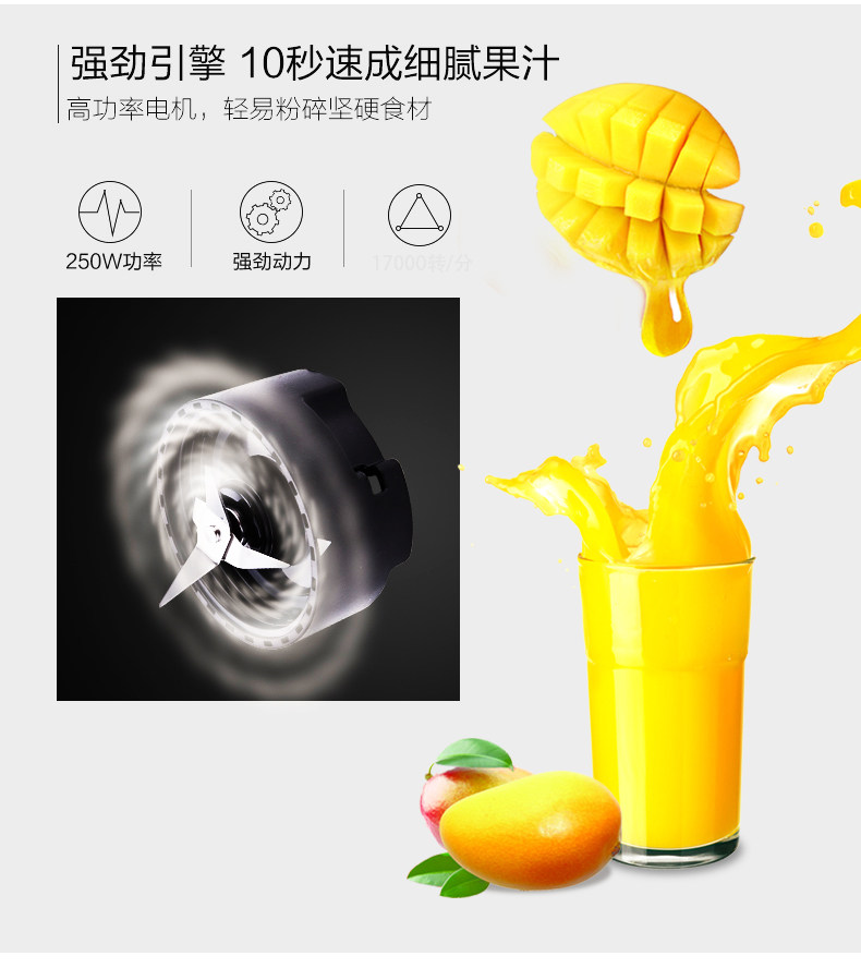 德国进口 完美福 WMF 10秒极速出汁 便携榨汁机 图8