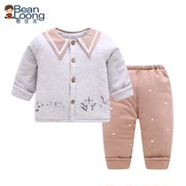 Bean dragon baby warm cotton clothes cotton trousers baby Antarctic cotton underwear clip cotton suit autumn and winter thick thin cotton clothes