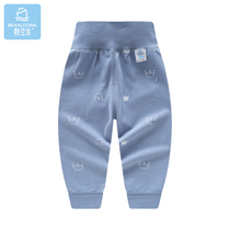 Bean Dragon Baby pants Spring and Autumn wear men and women Baby Cotton autumn high waist pants children autumn belly pants