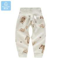 Bean Dragon Baby pants Spring and Autumn wear newborn open stall belly pants for men and women baby Autumn home high waist pants