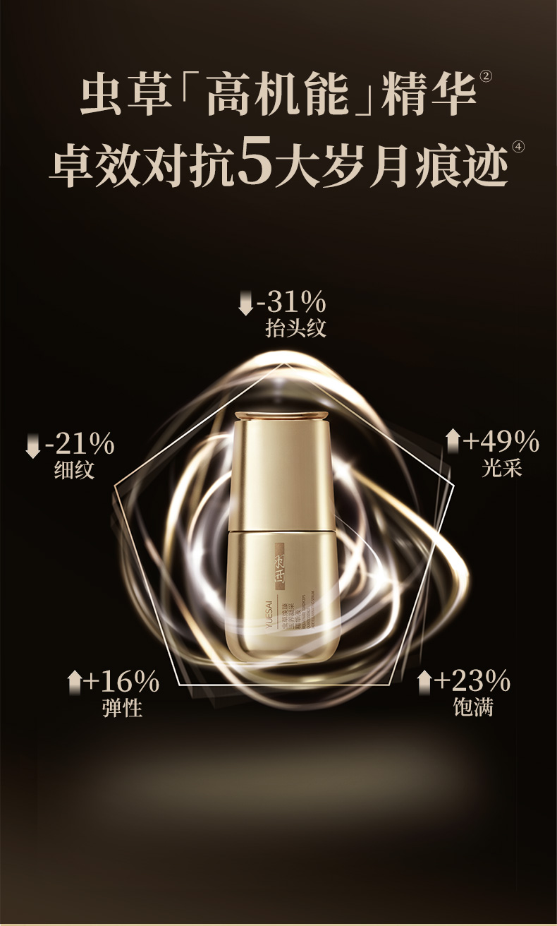 羽西虫草鎏金瓶玻色因精华液