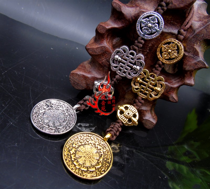 DIY famous ethnic style Jiugong gossip twelve zodiac tag pendant with 
