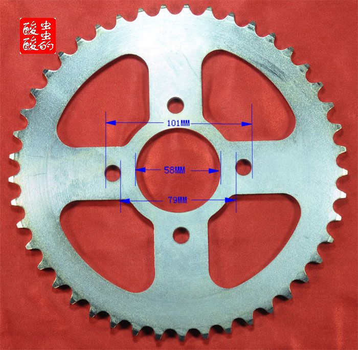 Xe máy Jialing 125 45 răng 520 thiết bị bay lớn / rãnh xích lớn / tấm xích phía sau 	giá bộ nhông xích xe máy dream	