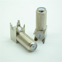 F - KWE seat 90 degree socket English F - mother bend horizontal PCB version of the TV plug board seat 4 foot F seat