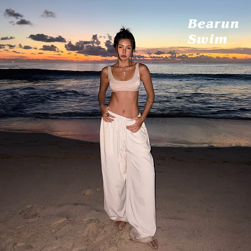 Bearun Swim Seaside Vacation Beach Pants for Women 2026 New Loose Wide-Leg Pants Straight Casual Long Pants Bearun Swim Seaside Vacation Beach Pants for Women 2026 New Loose Wide-Leg Pants Straight Casual Long Pants