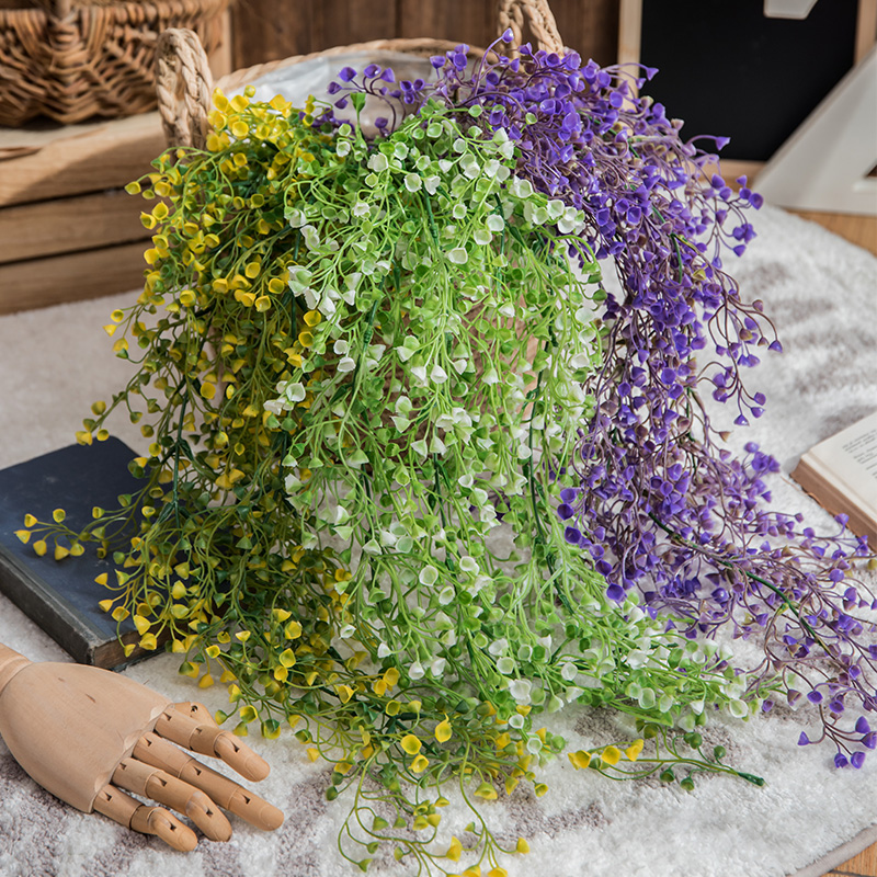 Rural pastoral simulation plant wall hanging Admiralty willow evergreen flower rattan fake green leaf rattan home shop decoration