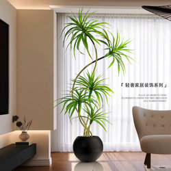 Artificial Green Plant Fake Plant Accessible Luxury Living Room Decorative Tree Indoor Large Potted Dragon Blood Tree Floor Decoration Simulation Flower