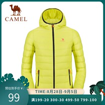  Camel outdoor sports light down jacket womens sports jacket thin hooded womens short cotton clothing winter