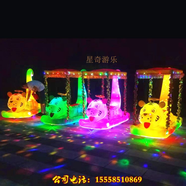 Square new bumper car double glowing tiger moon car lantern inflatable electric car Dolphin Beibei toy car