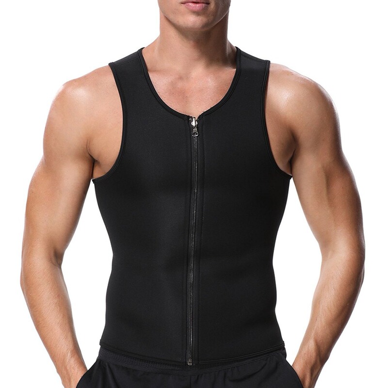 A16 Double-Sided Wearable Shapewear Sweat-Wicking Corset Neoprene Men's Zip-Up Shapewear Vest Waist Support Butt Lift A16 Double-Sided Wearable Shapewear Sweat-Wicking Corset Neoprene Men's Zip-Up Shapewear Vest Waist Support Butt Lift