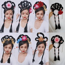 Drama headgear ancient costume wig ancient lady opera headgear Yue opera Huadan headgear Huangmei opera wig headgear