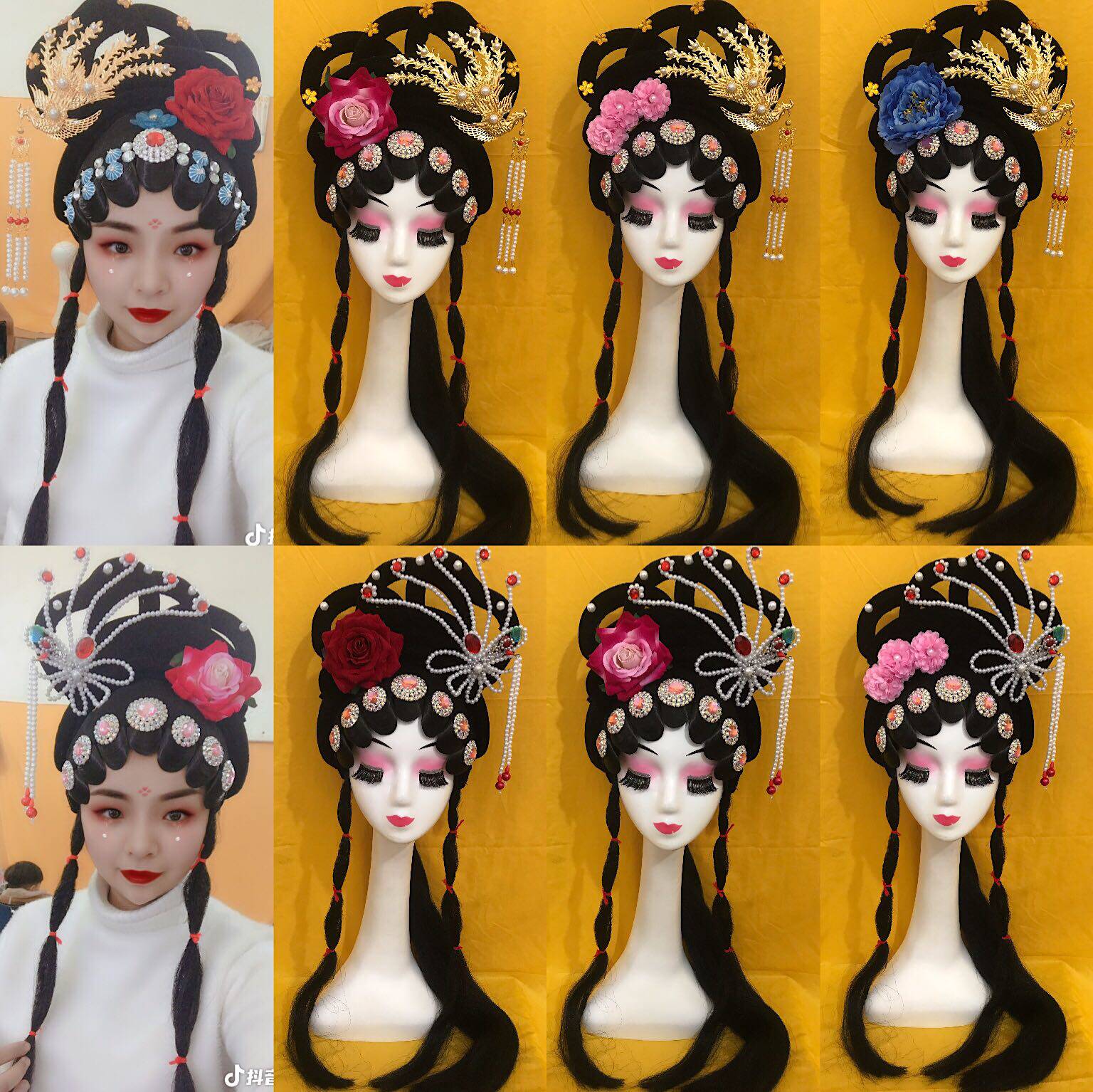 New seedlings song headgear opera drama headwear film and TV flowers denier head accessories Andromeda Huang Mei Opera's headwear