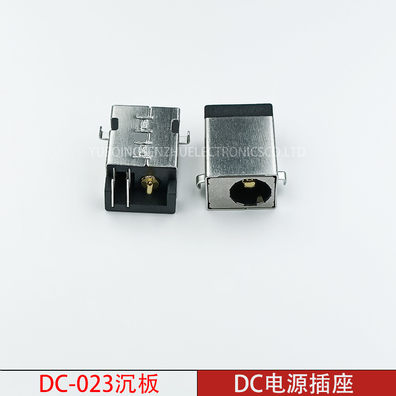 DC power socket sink plate DC-023C power socket sink plate type DC female connector 5 5*2 5 gold-plated